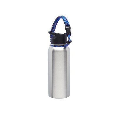 Stainless Steel Water Bottles with Carrying Strap, 34 Oz.