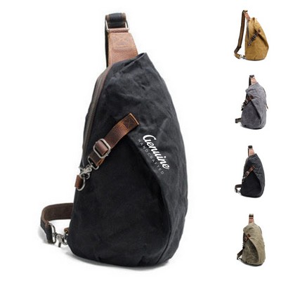 Waxed Canvas Crossbody Bag