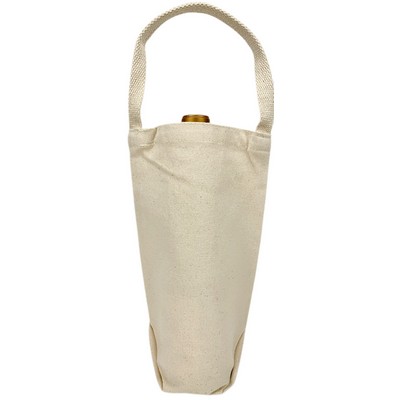 Blank 12 oz Canvas Wine Tote Bag | Gift Travel Carrier (7x11x3)
