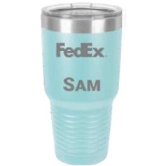 30 Oz.Polar Camel Teal Ring Neck Vacuum Insulated Tumbler w/Clear Lid