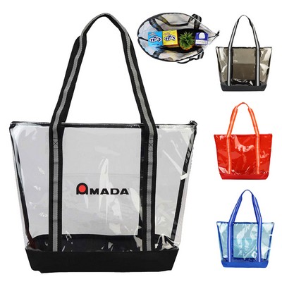 Clear Tote With Zipper