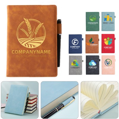 A5 PU Leather Notebook With Pen Loop