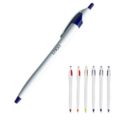Retractable Plastic Ballpoint Pen