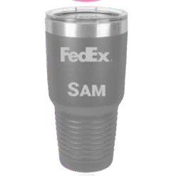 30 Oz. Polar Camel Dark Gray Ring Neck Vacuum Insulated Tumbler w/Clear Lid