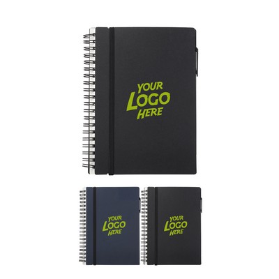 Spiral Notebooks with Elastic Closure