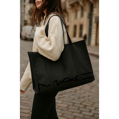 Black Canvas Wrap Around Tote