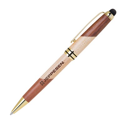 Two-Tone Wooden Ballpoint Stylus