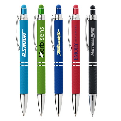 Diamond Grip Rubber Finish Stylus Pen