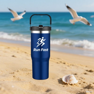 Sleek 30 oz. Vacuum Insulated Tumbler w/ Handle