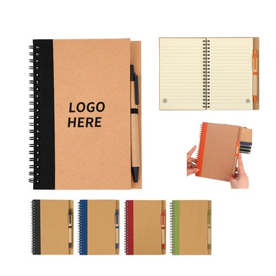 Spiral-Bound Journal with Pen