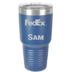 30 Oz. Polar Camel Royal Blue Ring Neck Vacuum Insulated Tumbler w/Clear Lid