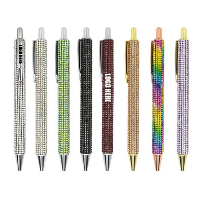Metal Ballpoint Pen with Crystal