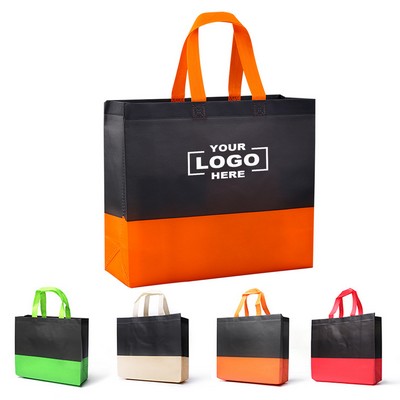 Two-Toned Laminated Non-Woven Tote Bags