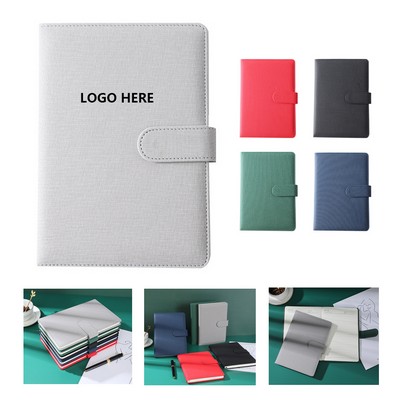 Refined PU Leather Notebook with Magnetic Closure
