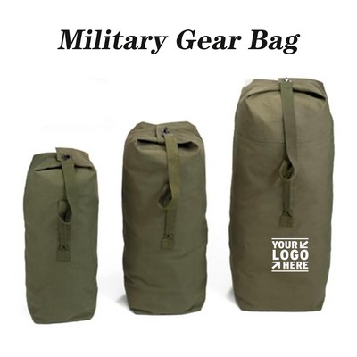 Travel Top Load Canvas Duffle Military Style Gear Bag