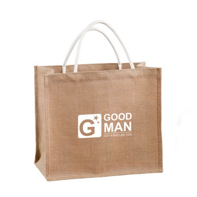 Three-Dimensional Linen Tote Bag(14.2"Wx12.6 "Hx7.1 "T)