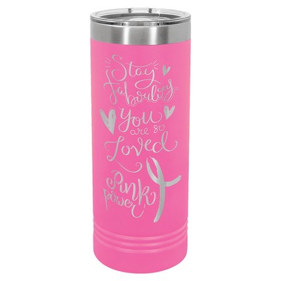 Polar Camel 22 oz. Pink Skinny Tumbler with Slider Lid
