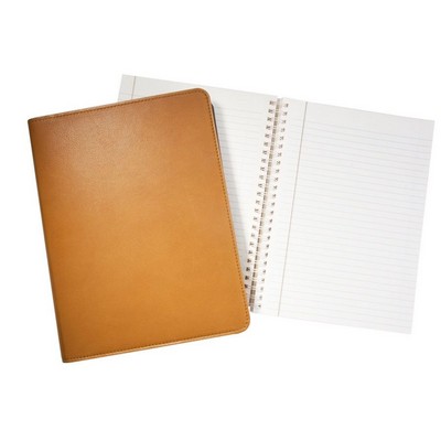 9" Wire-O Refillable Notebook w/Traditional Leather