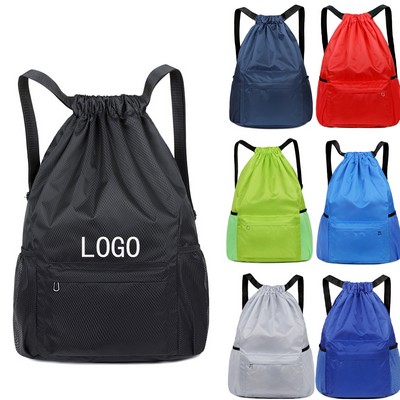 Dry Wet Separation Basketball Drawstring Backpack