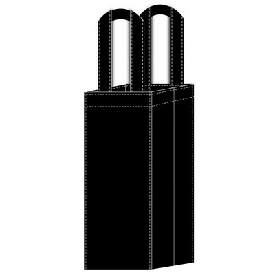 One bottle wine bag 5"x13"x4" Full Gusset -Polycotton -Self fabric Handles