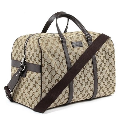 Gucci Gg Guccissima Lg Canvas Duffle Weekender Bag