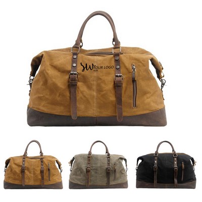 Waterproof Oil Wax Canvas Luggage Bag