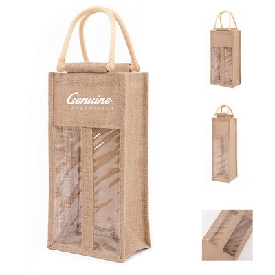Jute Wine Bottle Bag