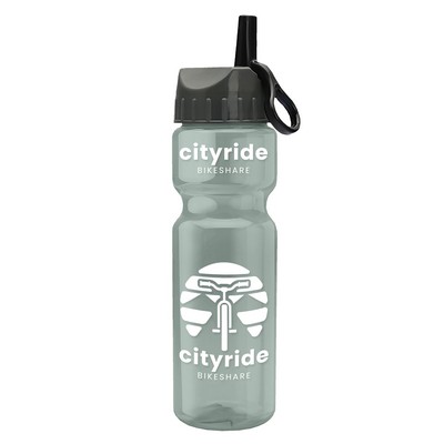 Garyline® Champ Recycled Bottle with Ring-Straw Lid - 28 oz.