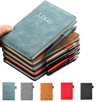 PU A5 Journal Notebook With Pen Loop