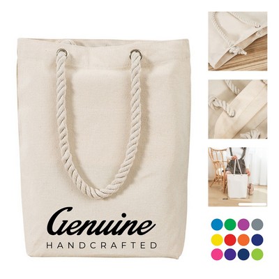 High-quality Canvas Tote Bag w/ Rope Handle