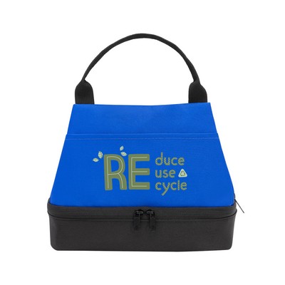 Eco Friendly Two Compartment Lunch Cooler Tote Bag