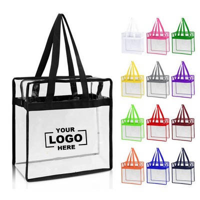 Stadium Approved Clear Zipper Tote Bag