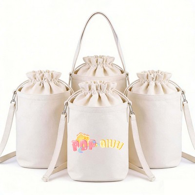 Three-dimensional shopping tote canvas bag