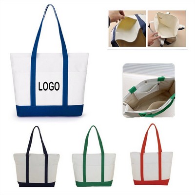 Canvas Patchwork Tote Bag