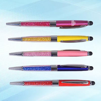 Crystal Stylus Pen for Elegant Writing and Precise Touchscreen Navigation with a Crystal Accent
