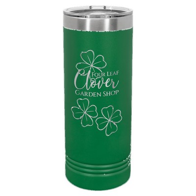 Polar Camel 22 oz. Green Skinny Tumbler with Slider Lid