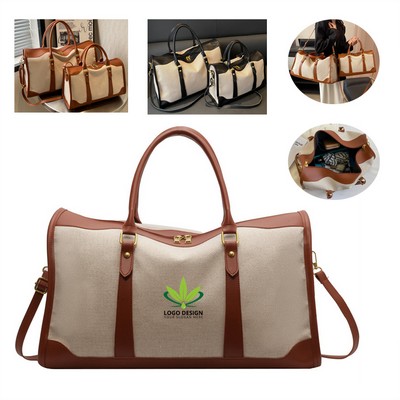 Large Capacity Canvas Portable Weekend Travel Bags