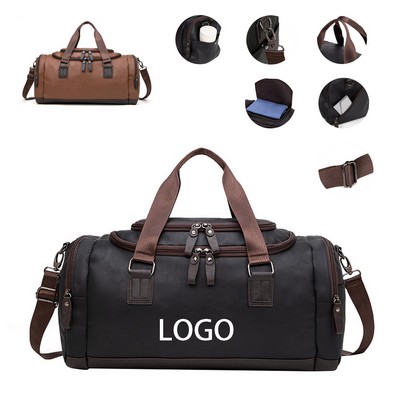 Large PU Leather Duffle Bag
