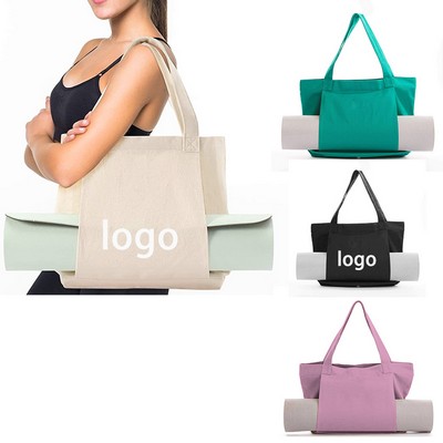 Canvas Yoga Mat Bag Eco-Friendly Storage Carrier with Handles