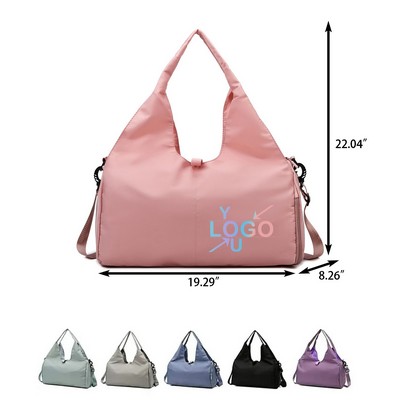 Water-Resistant Fitness Duffle Bag with Yoga Mat Carrier