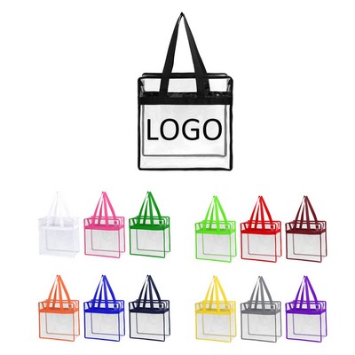 Arena-Compliant Transparent Zippered Tote