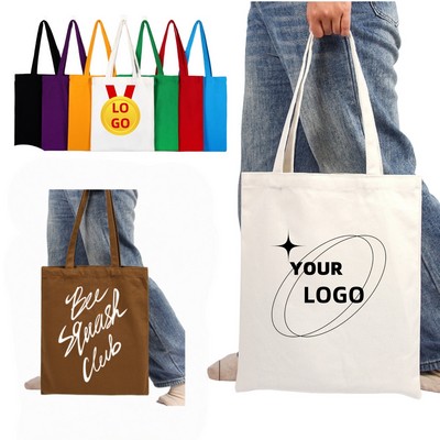 Pure Cotton Colored Hand-Held Canvas Bag