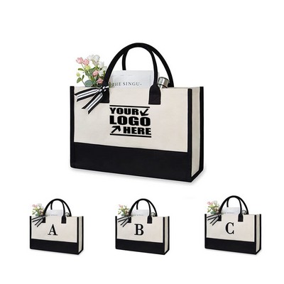 Variousizable Two Tone Cotton Tote Bag