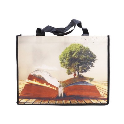 Full Color Extra Wide Tote Bag (16" W x 12" H x 6")