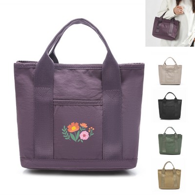 Canvas Lunch Tote Bag Multi-Compartment