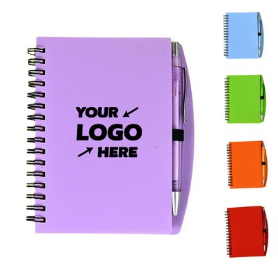 A6 Spiral Notebook With Plastic Hardcover