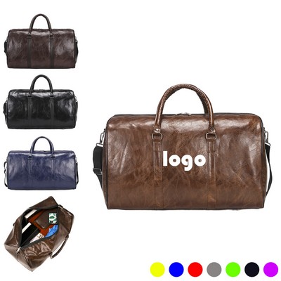 18.5 X 11 X 10.6" Pu Leather Sport Duffle Travel Bag