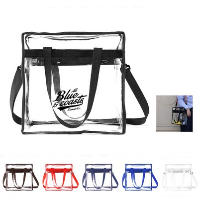 Clear PVC Shoulder Bag with Adjustable Strap